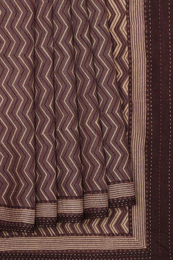 Collection of Tussar Moonga Silk Mauve Saree in a gallery layout