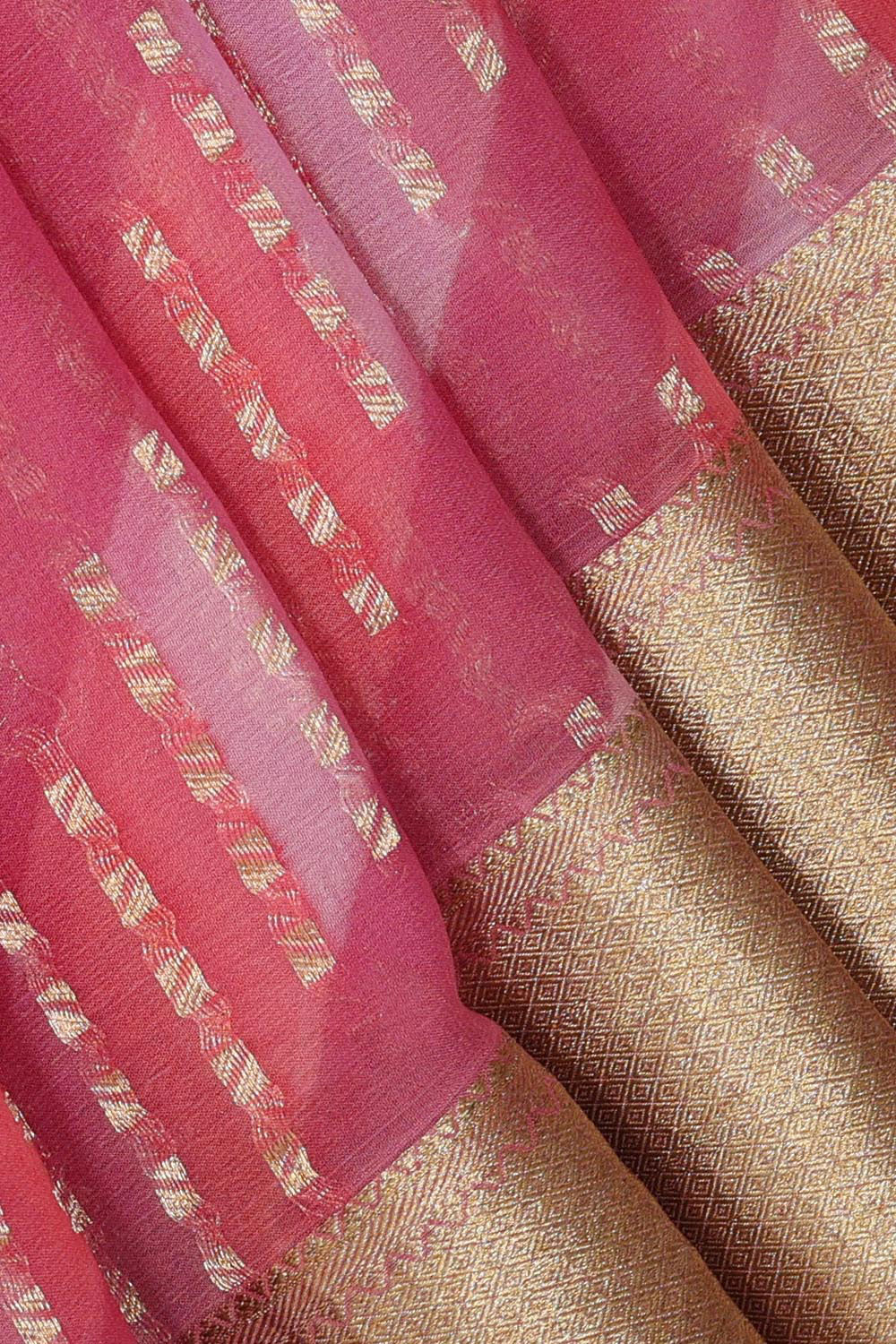 Georgette Pink Saree