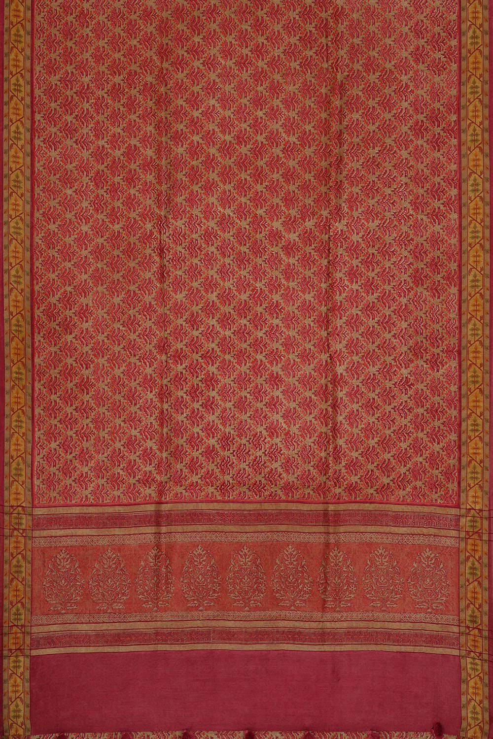 Collection of Tussar Moonga Silk Dark Cream Saree in a gallery layout