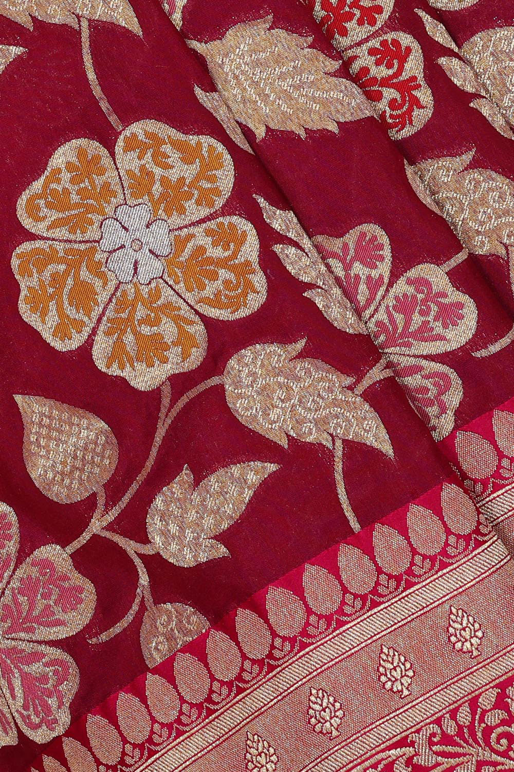 Banarasi Silk Plum-Pink Saree