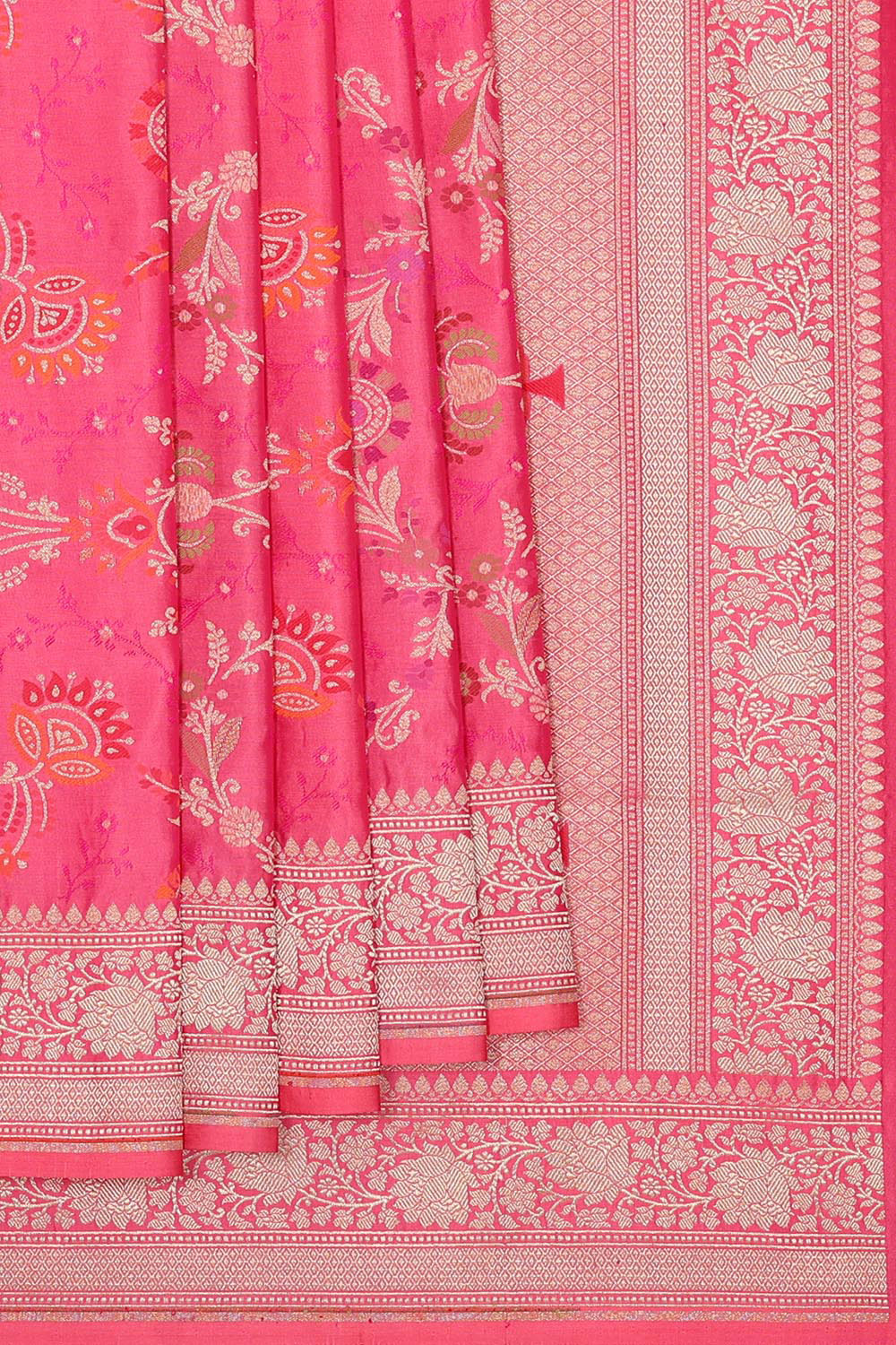 Image of Banarasi Silk Pink Saree