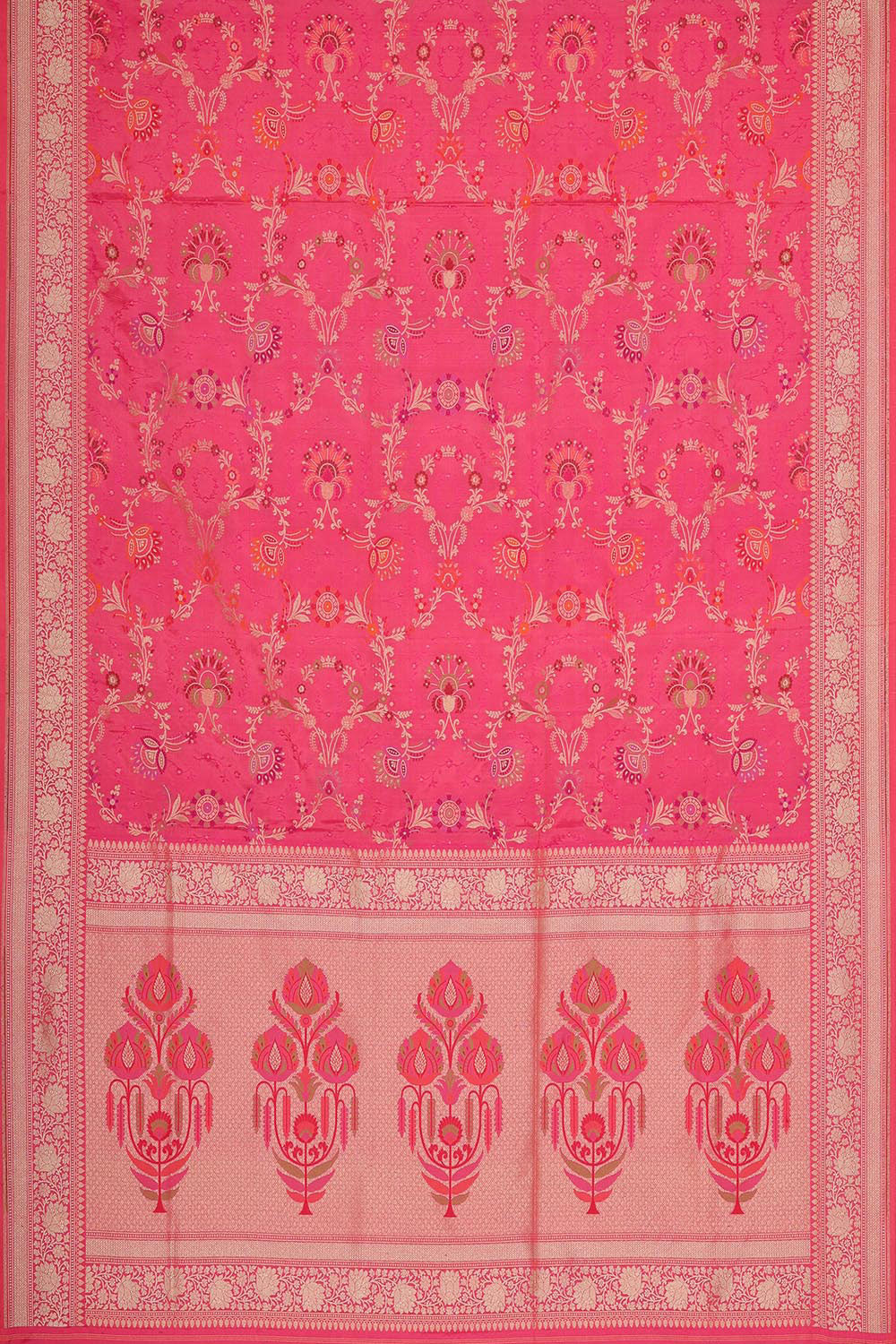 Collection of Banarasi Silk Pink Saree in a gallery layout