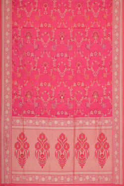 Collection of Banarasi Silk Pink Saree in a gallery layout