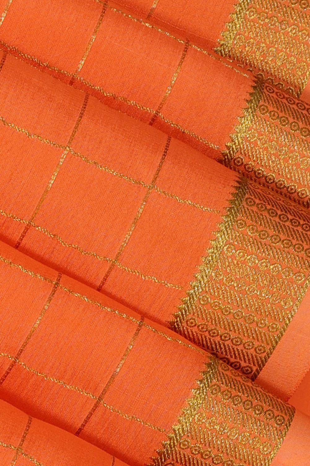 Mysore Binny Crepe Silk Orange Saree