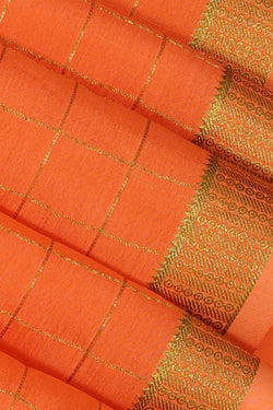 Image of Mysore Binny Crepe Silk Orange Saree