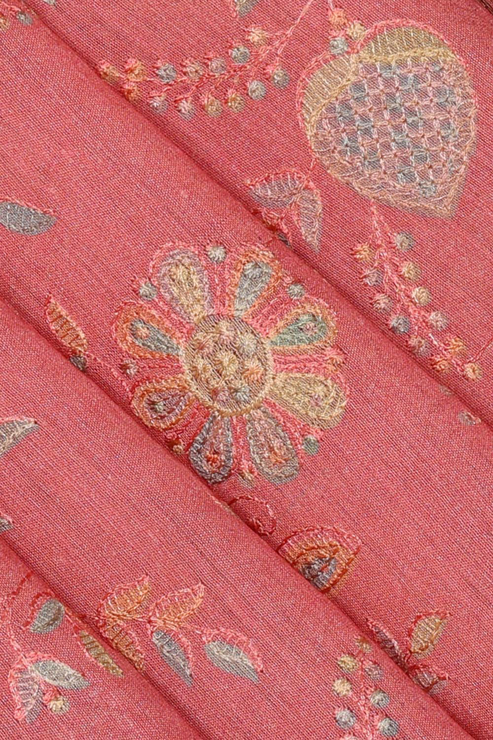 Linen Peach Colour Saree