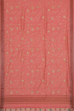 Image of Linen Peach Colour Saree