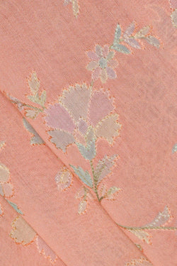 Image of Linen Light Peach Saree