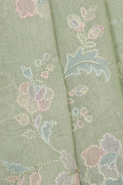 Image of Linen Light Pista Green Saree