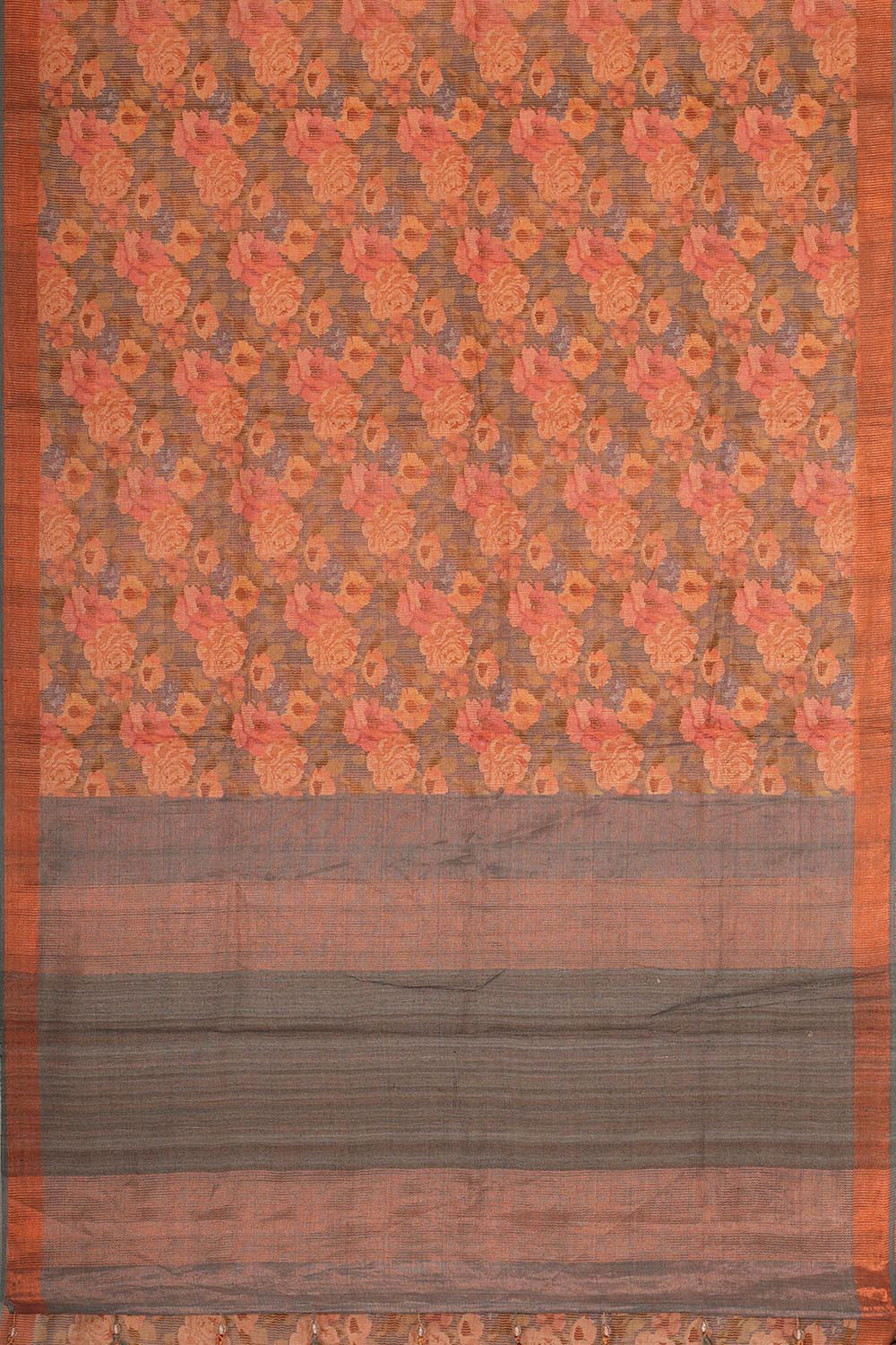 Collection of Tussar Silk Grey Saree in a gallery layout