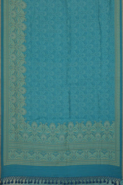 Collection of Tussar Moonga Silk Ocean Blue Saree in a gallery layout