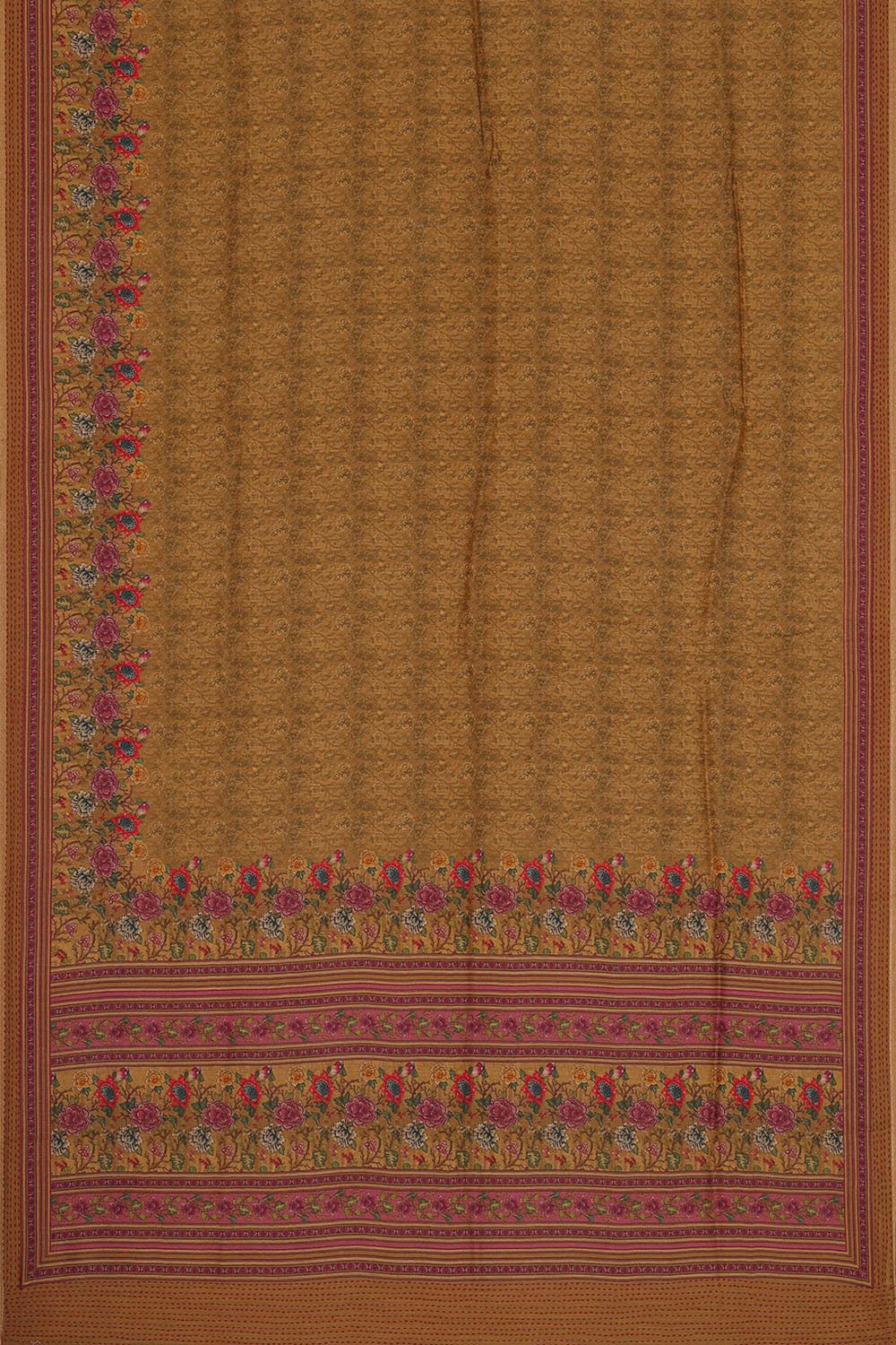 Collection of Tussar Moonga Silk Mustard Brown Saree in a gallery layout