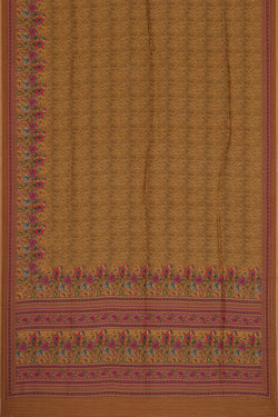 Collection of Tussar Moonga Silk Mustard Brown Saree in a gallery layout