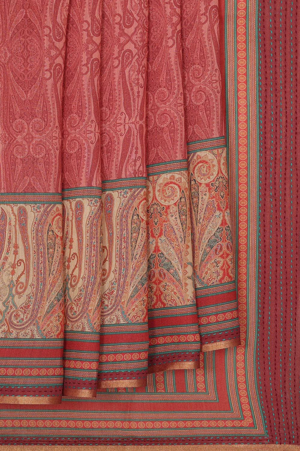 Collection of Tussar Moonga Silk Onion Pink Saree in a gallery layout