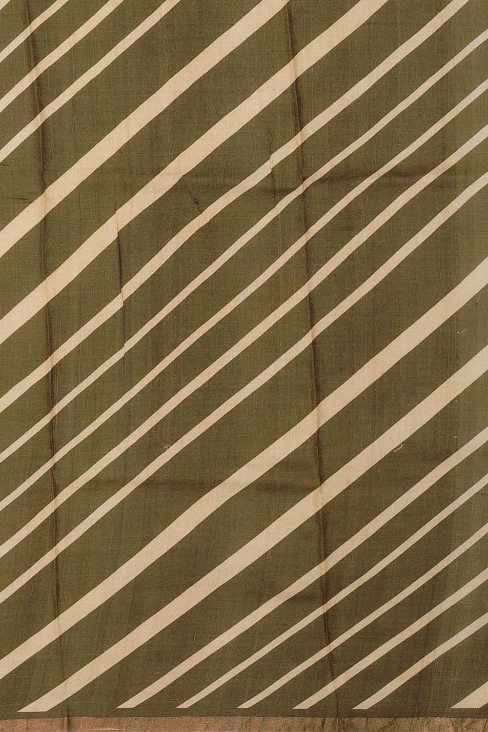 Image of Tussar Silk Heena Green Saree