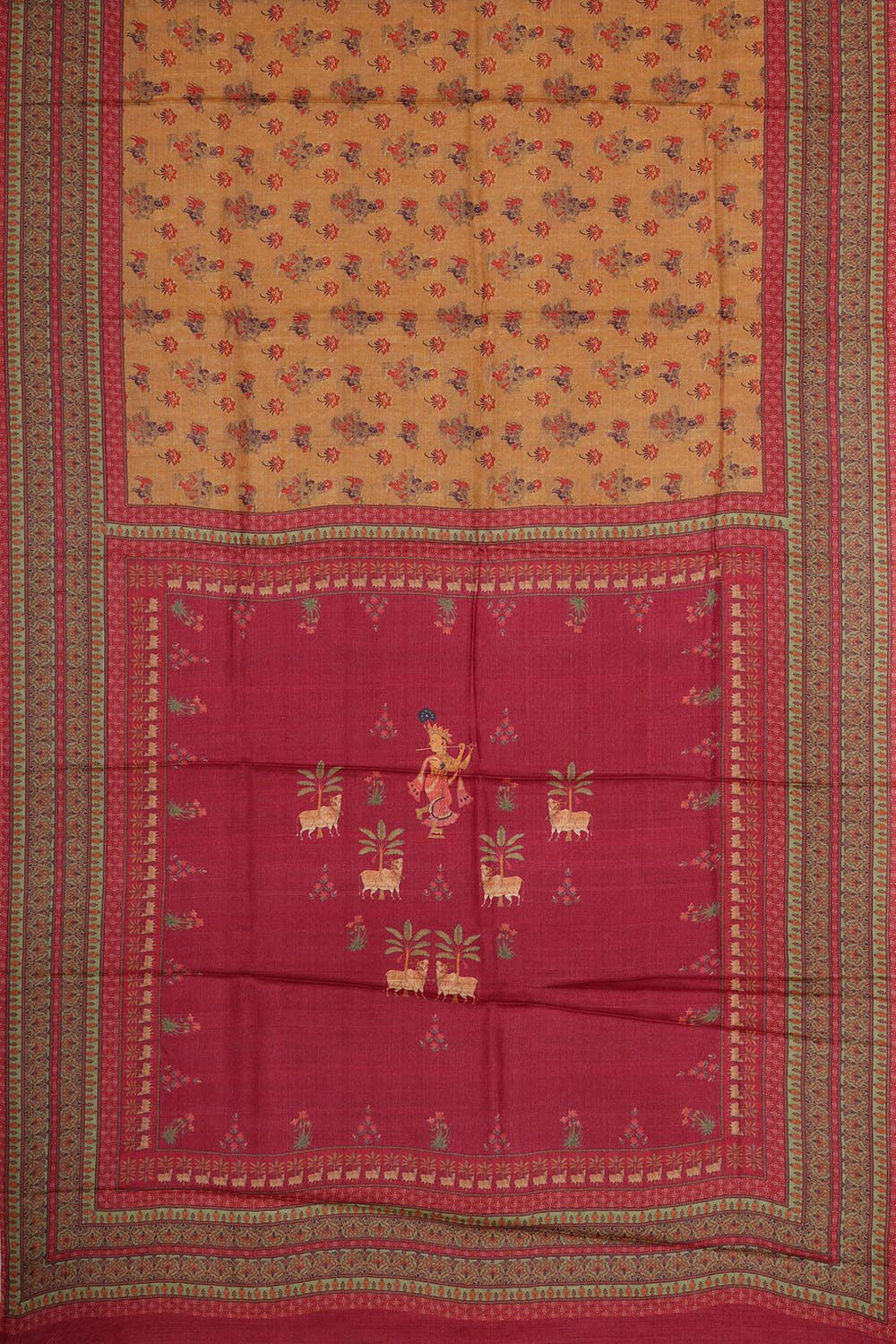 Collection of Tussar Silk Beige Saree in a gallery layout