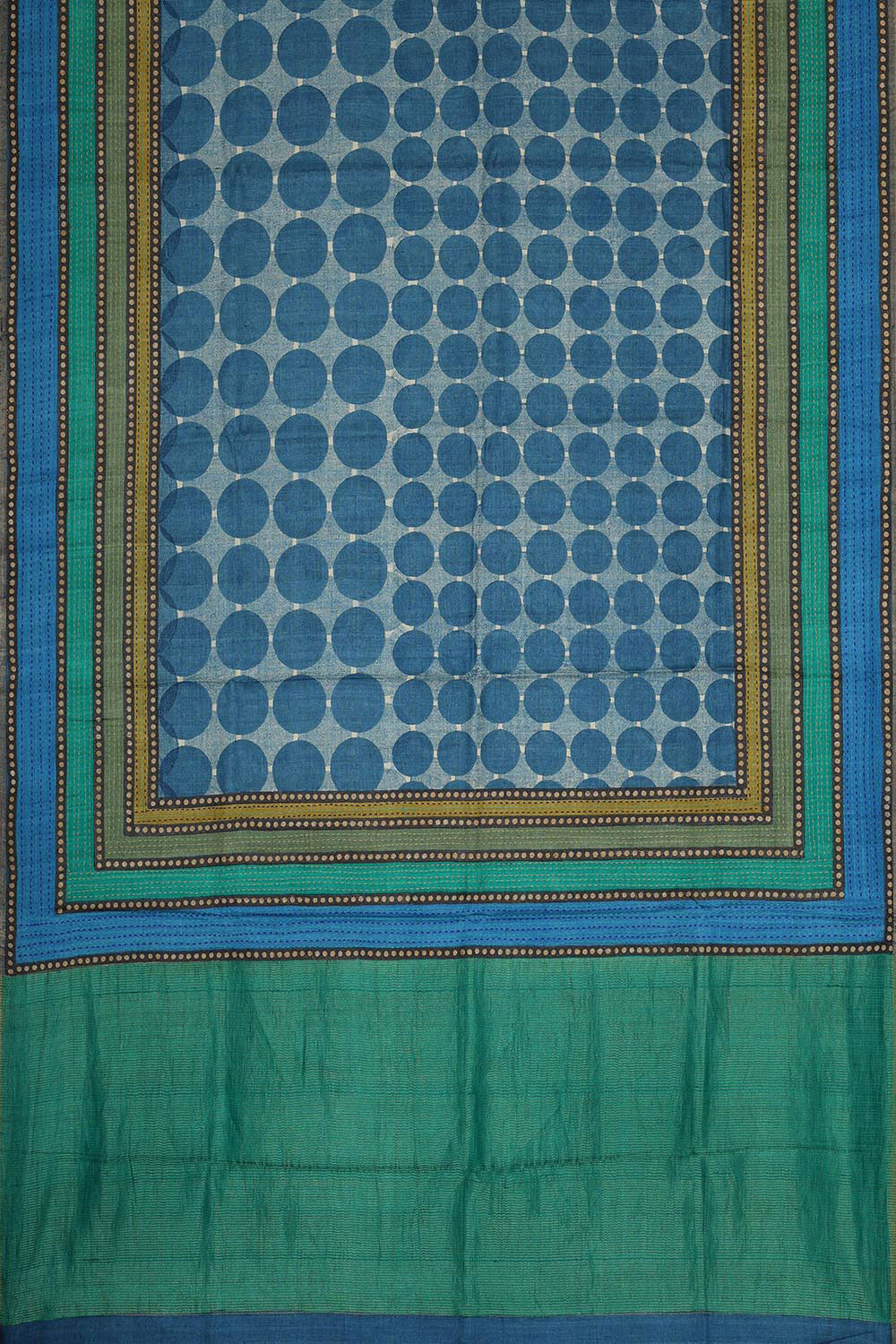 Tussar Silk Blue Saree