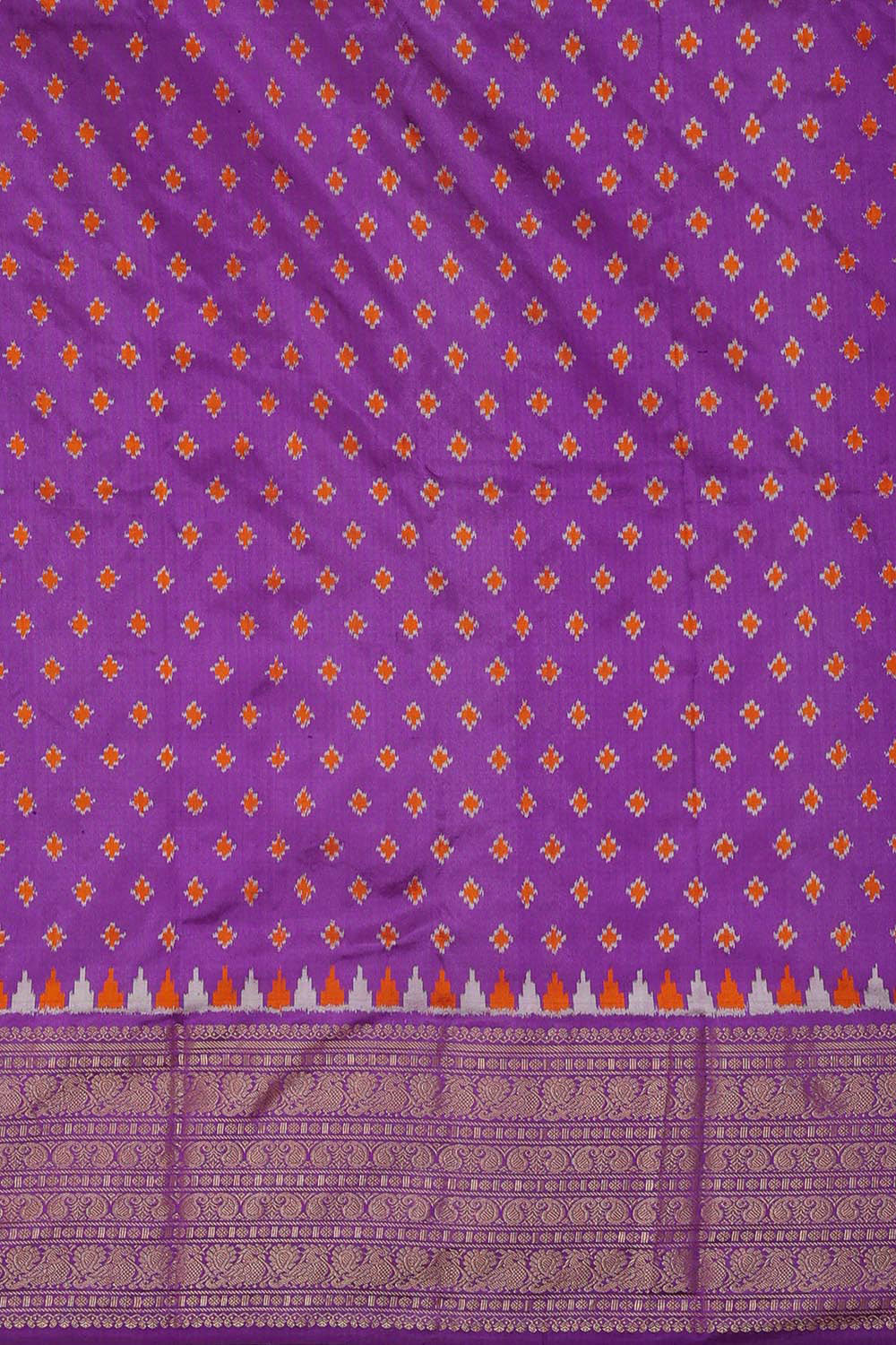 Collection of Pochampally Ikat Silk Saree in a gallery layout