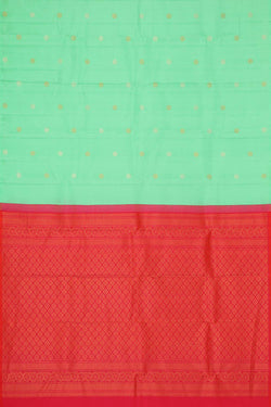 Image of Kanchipattu Fresh Green Brocade Saree