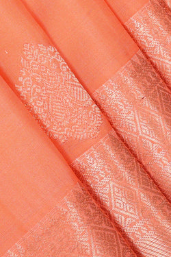 Image of Kanchi Pattu Peach Saree