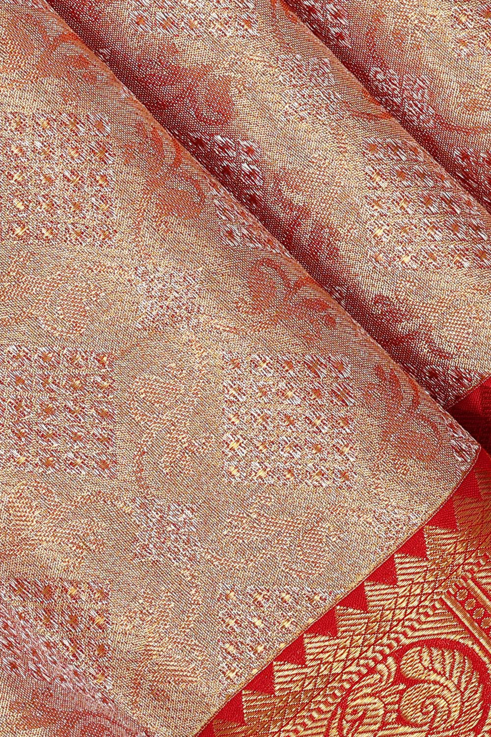 Kanchipattu Gold Tissue Brocade Saree