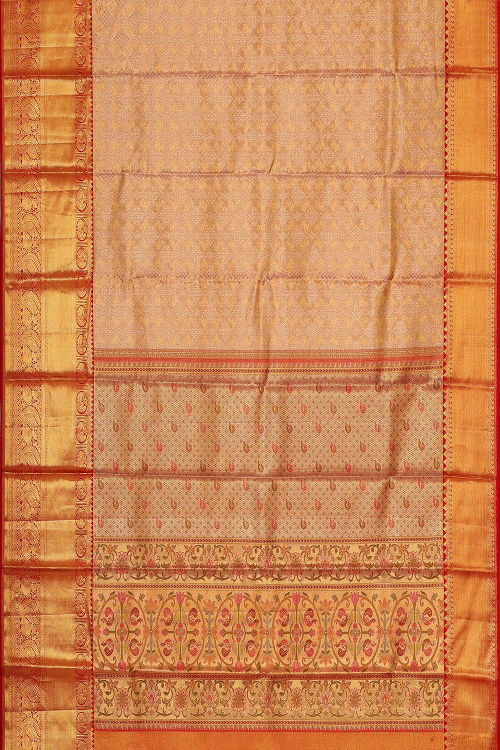 Kanchipattu Gold Tissue Brocade Saree