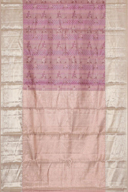 Image of Kanchipattu Lavender Pink Tissue Brocade Saree