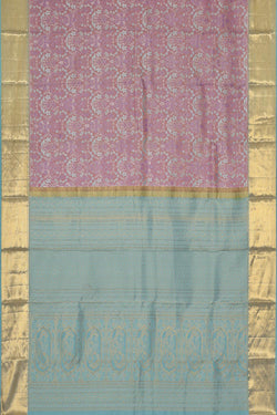 Image of Kanchipattu Dark Onion Pink Brocade Saree