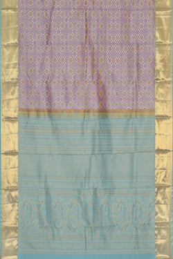 Image of Kanchipattu Dark Lavender Brocade Saree