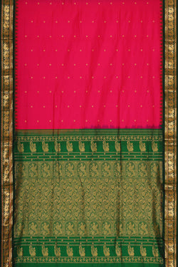 Image of Narayanpet Silk Rani Pink Saree