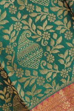 Collection of Kanchipattu Jade Green Brocade Saree in a gallery layout