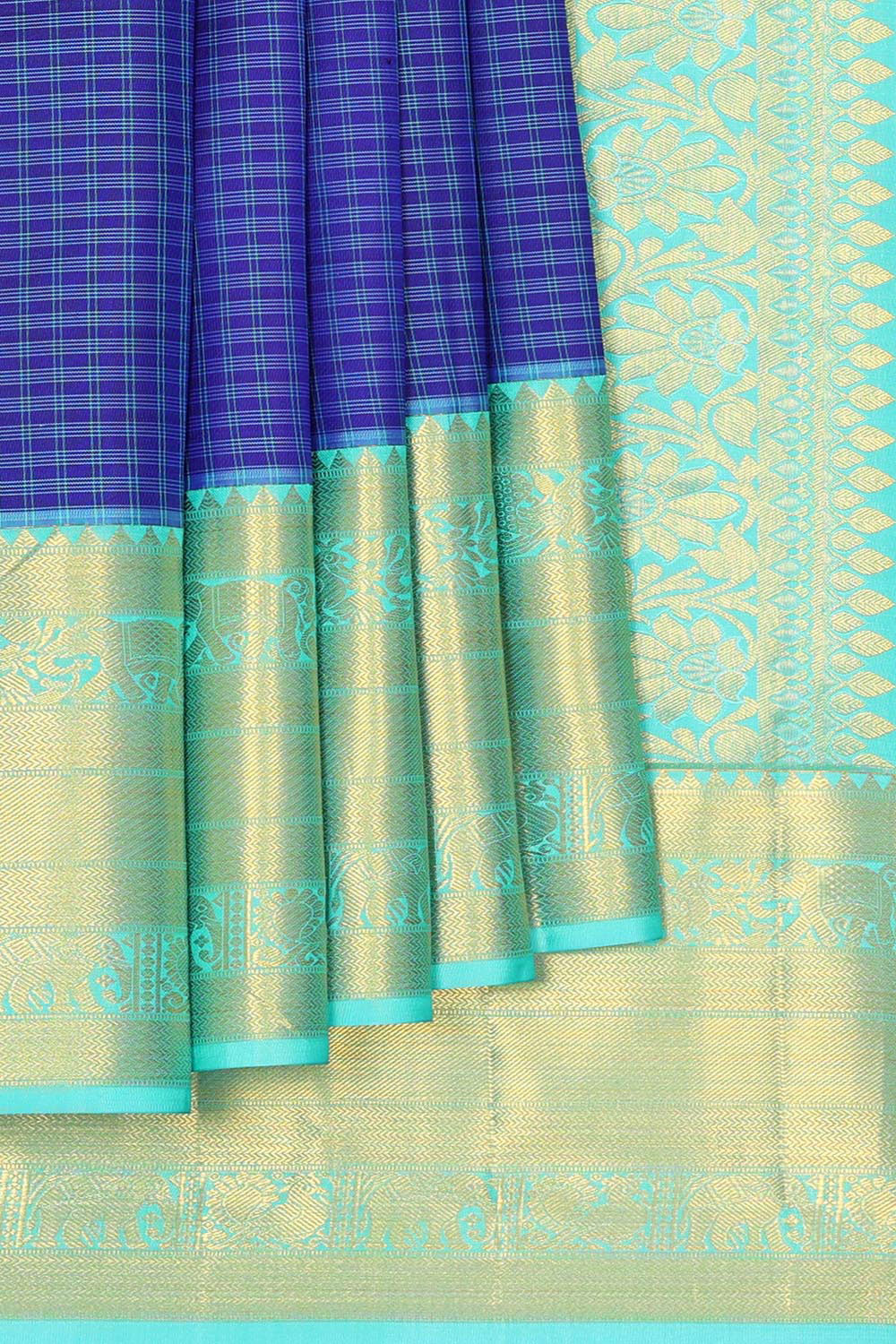 Kanchi Pattu Royal Blue Saree