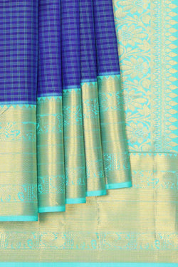 Image of Kanchi Pattu Royal Blue Saree