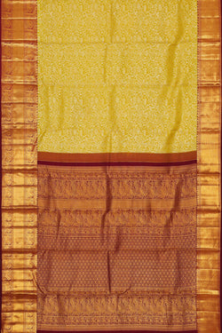 Image of Kanchipattu Yellow Brocade Saree