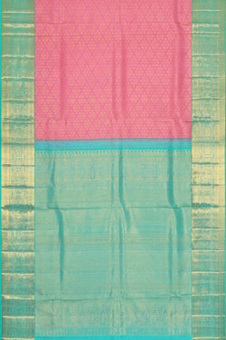 Image of Kanchipattu Baby Pink Brocade Saree