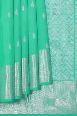 Image of Kanchi Pattu Sea Green Saree