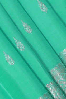 Collection of Kanchi Pattu Sea Green Saree in a gallery layout