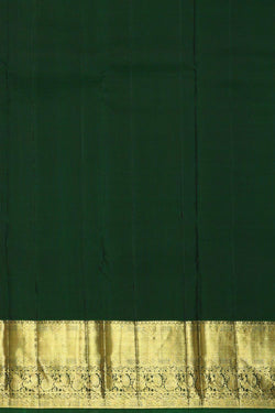 Collection of Kanchipattu Olive Green Brocade Saree in a gallery layout