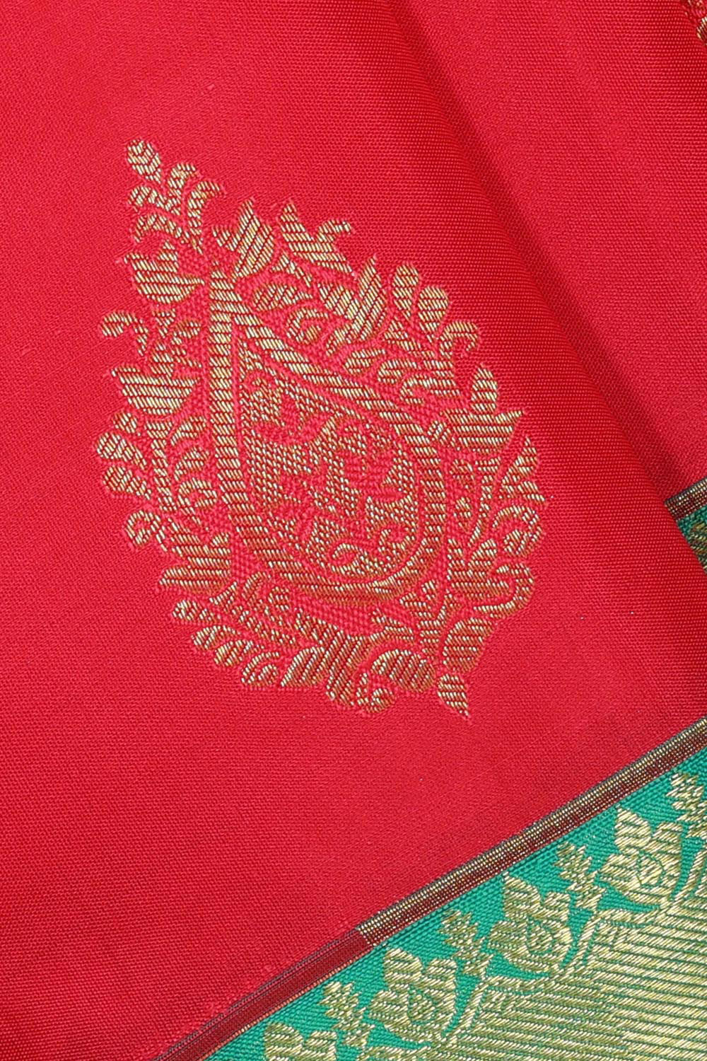 Kanchipattu Reddish Pink Brocade Saree