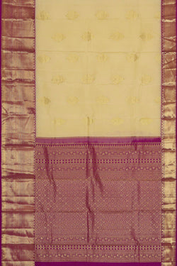 Image of Kanchipattu Cream Colour Brocade Saree