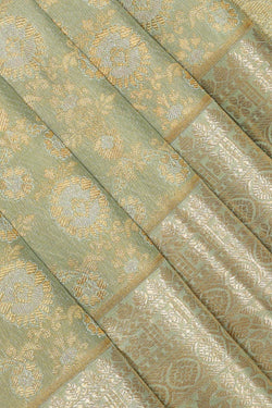 Image of Kanchipattu Sage Green Saree