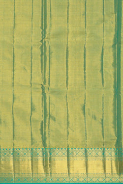 Image of Kanchipattu Dark Yellow Tissue Brocade Saree