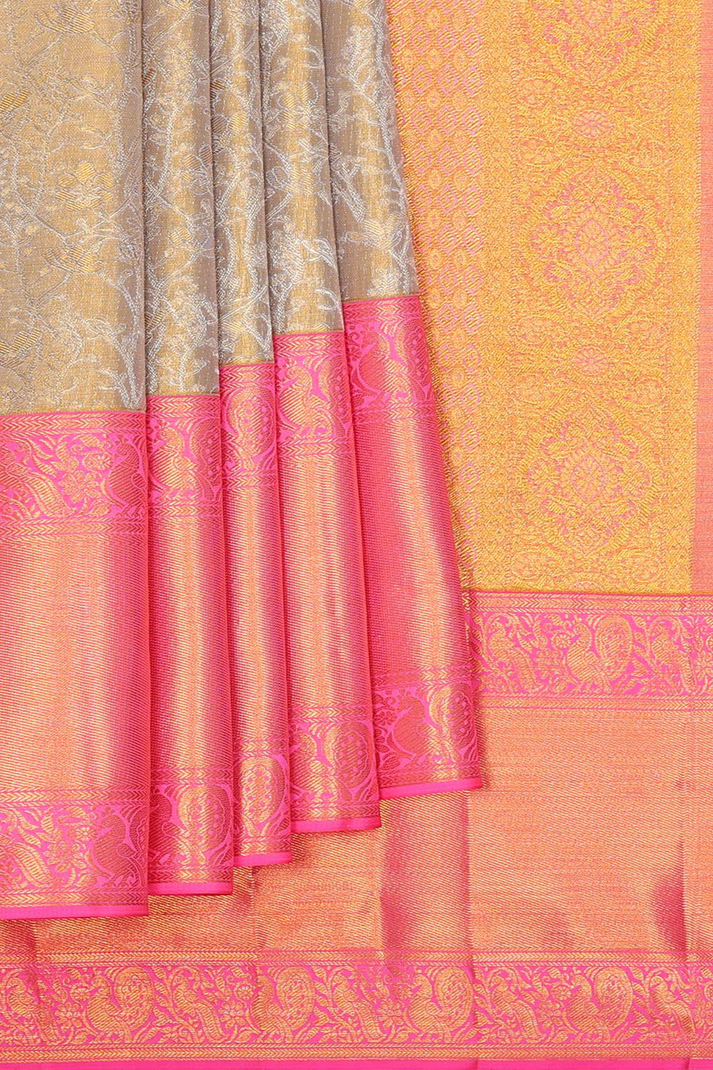 Kanchipattu Brocade Gold Saree