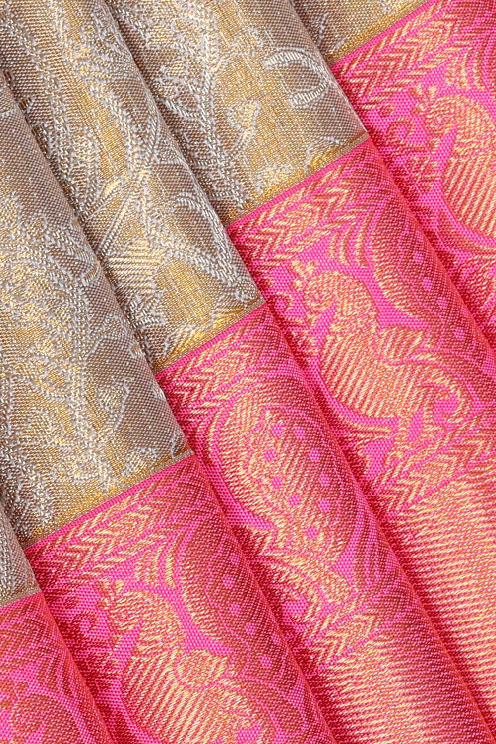 Kanchipattu Brocade Gold Saree