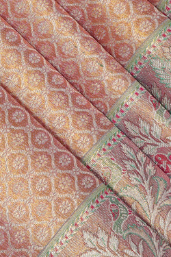 Image of Kanchipattu Golden Brown Brocade Saree