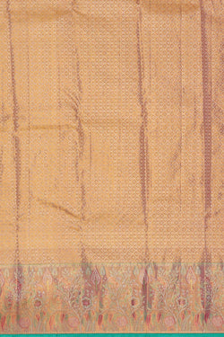 Image of Kanchipattu Golden Brown Brocade Saree