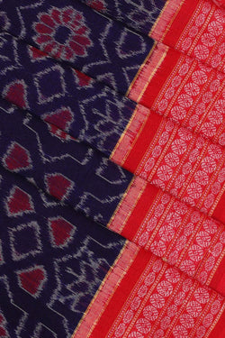 Collection of Sambalpuri Cotton Indigo Blue Saree in a gallery layout