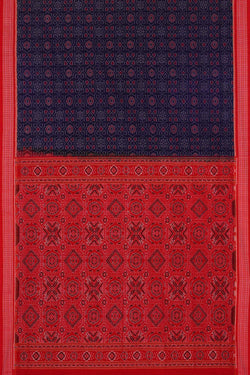 Collection of Sambalpuri Cotton Indigo Blue Saree in a gallery layout