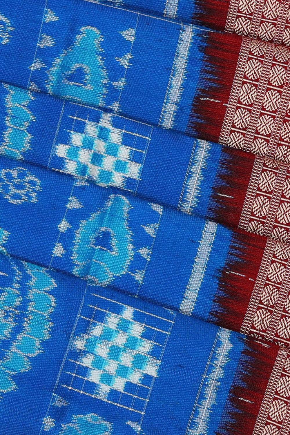 Sambalpuri Silk Ocean Blue Saree