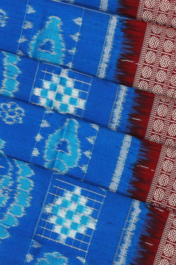 Image of Sambalpuri Silk Ocean Blue Saree